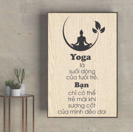 Tranh Decor Yoga Treo Tường Hoa Trang Trí Phòng Thiền  Phòng Tập Yoga ... Bằng Gỗ