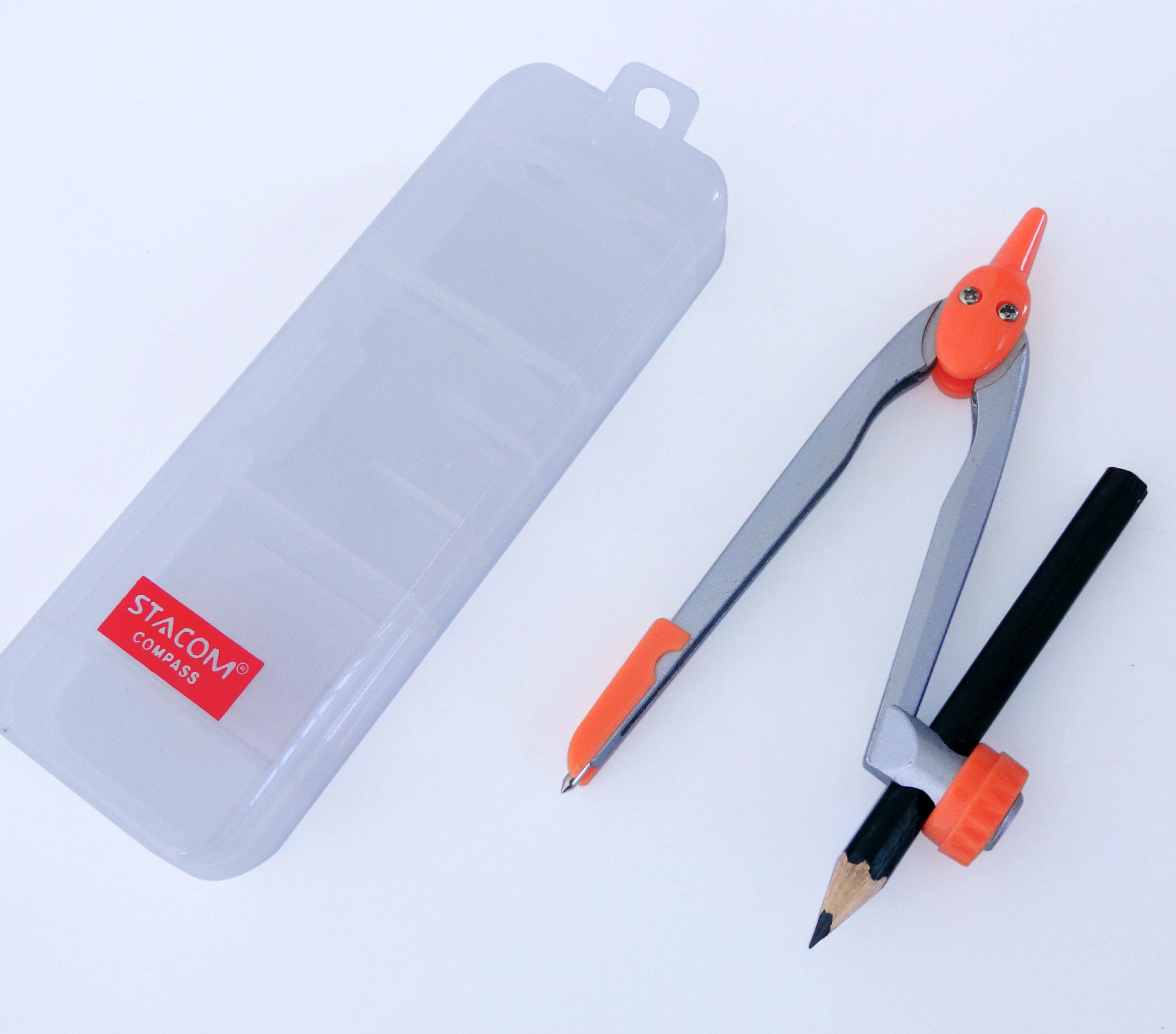 Compa Học Sinh Kèm Chì Gỗ Thân Hợp Kim Nhôm STACOM - CS_101A