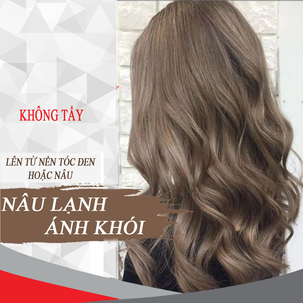 [Hcm]Tuýp Nhuộm Tóc Tại Nhà Nâu Lạnh Ánh Khói - Không Tẩy - Tặng Oxy