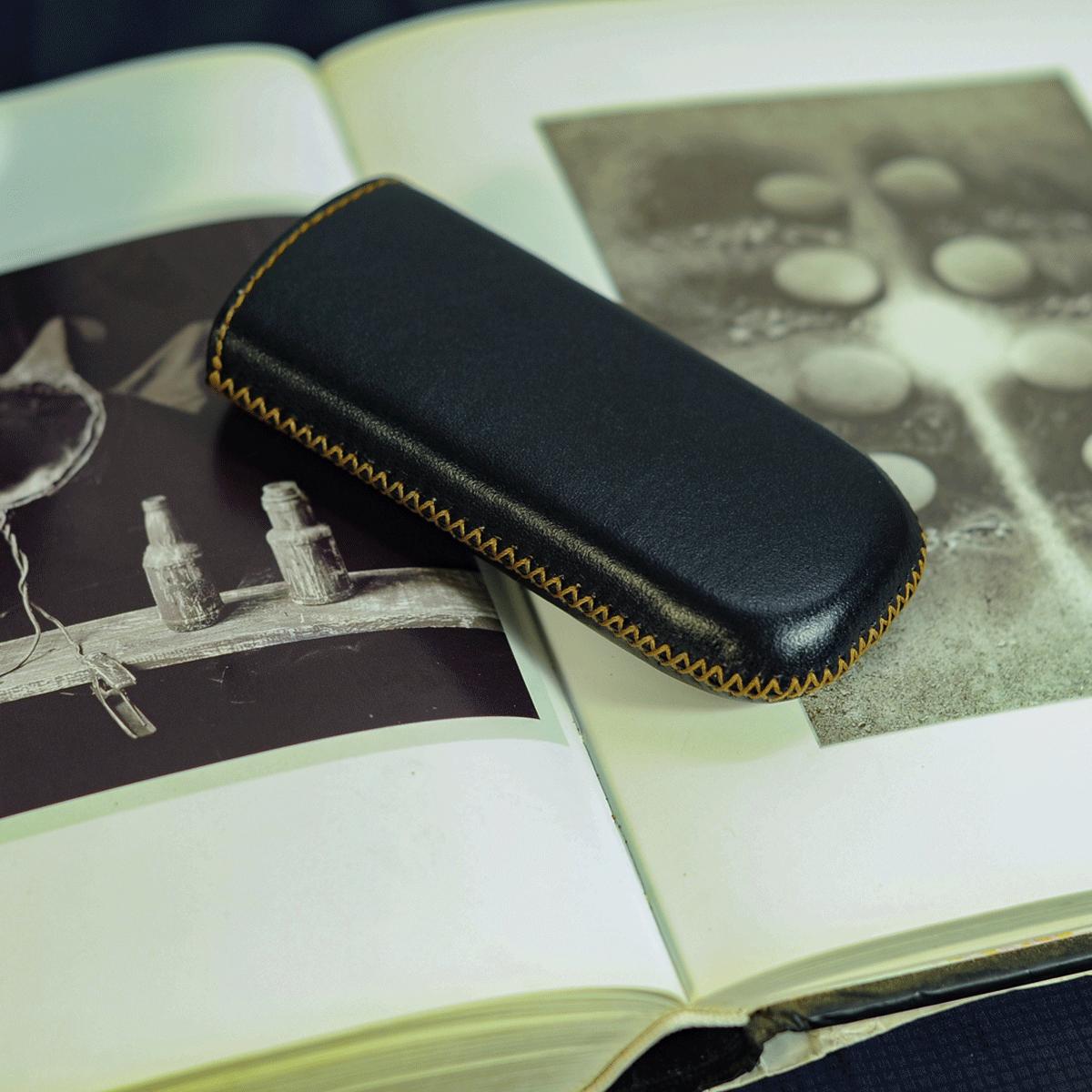 Bao handmade cho điện thoại Nokia 8800 màu đen   - Bao da handmade DT006