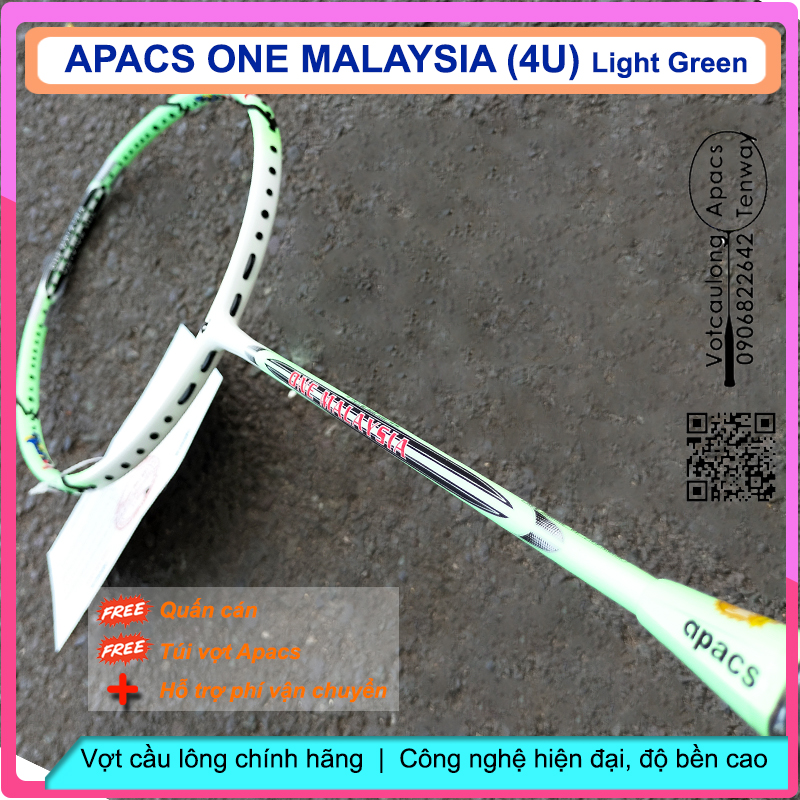 Vợt Cầu Lông Apacs One Malaysia – 4U New Light Green | Vợt đẹp trong tầm giá bền bỉ với thời gian ph