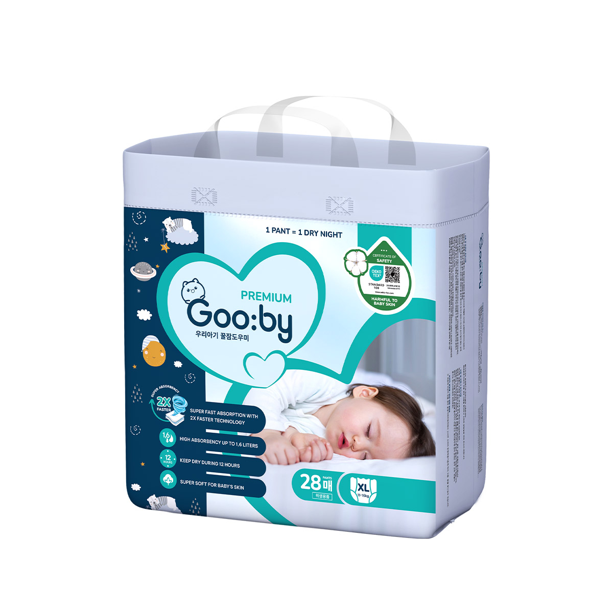 Bỉm Tã Quần Gooby Premium Mỏng Nhẹ Thấm Hút Tốt Thoáng Khí Ngăn Ngừa Hăm Tã Size M32 L28 XL26 XXL24 XXXL22- Bibomart