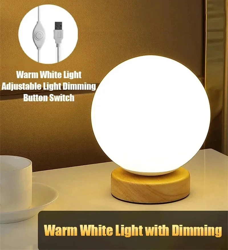 Đèn ngủ LED đổi màu RGB sạc USB đèn bàn LED đèn ngủ cạnh giường cho nhà văn phòng phòng ngủ phòng khách.