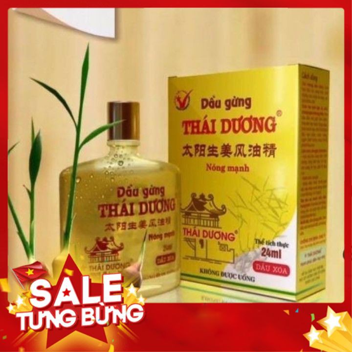 [Hcm][ 100% Chính Hãng ] Dầu Gừng Thái Dương 24Ml