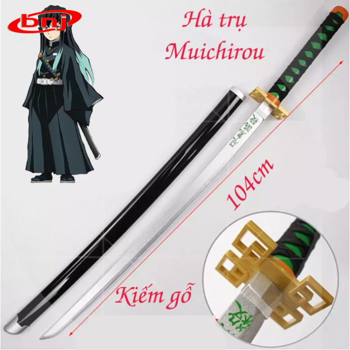 Mô hình Kiếm Gỗ Hà Trụ Tokitou Muichirou 1m ( lưỡi kiếm bằng gỗ ) - kiếm nhật katana / kiếm Kimetsu 