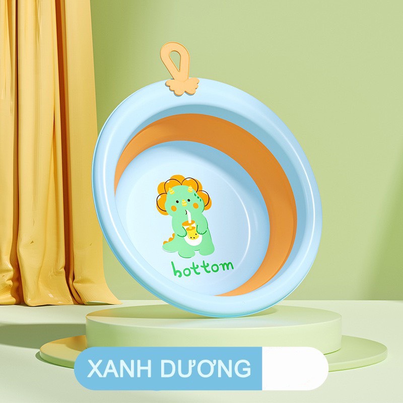 Thau Chậu Rửa Mặt Gấp Gọn Hình Thỏ và Chó Con Dễ Thương Cho Bé Yêu