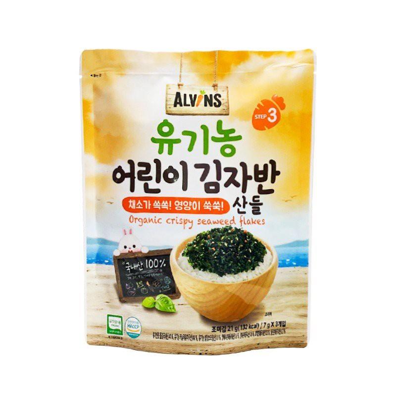 Rong biển Hữu Cơ rắc cơm Alvins nhập khẩu Hàn Quốc