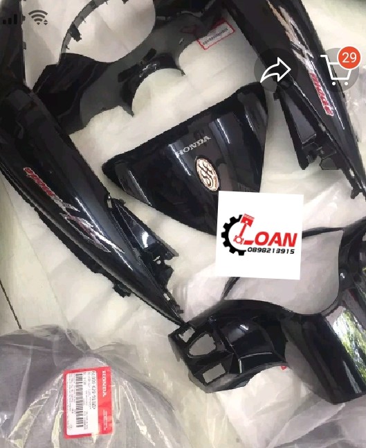 Dàn Áo Sh mode màu đen đời 2014 - 2018 zin chính hãng Honda _ SHOP PHỤ TÙNG HONDA