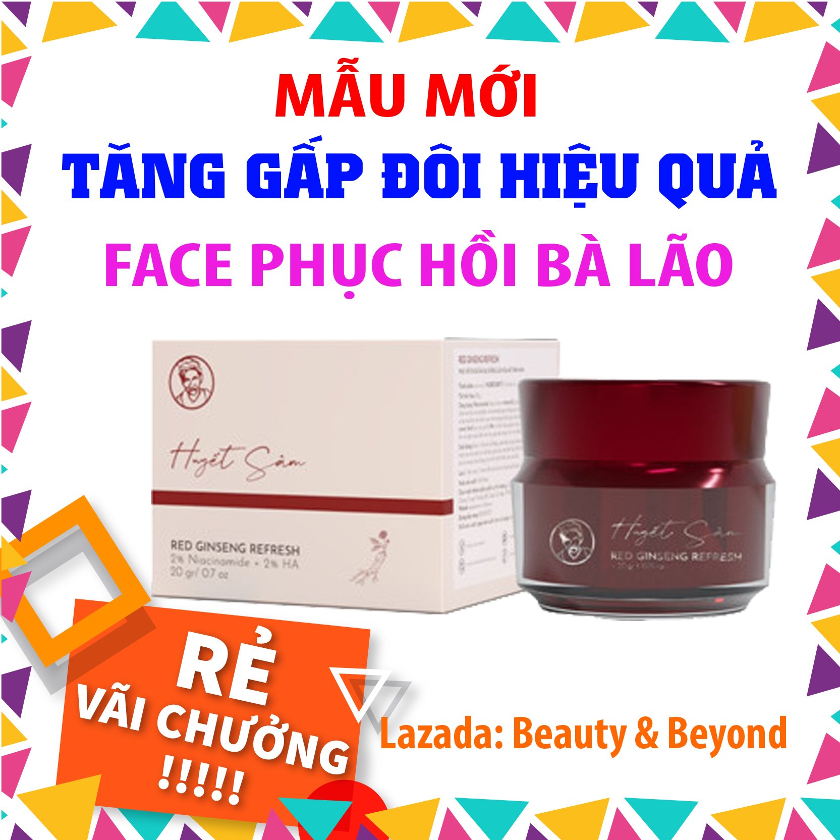 [Hcm][ Sản Phẩm Nâng Cấp ] Kem Huyết Sâm Bà Lão - Red Ginseng Refresh Giúp Da Trắng Mịn Căng Bóng Phục Hồi Da Sau Tái Tạo