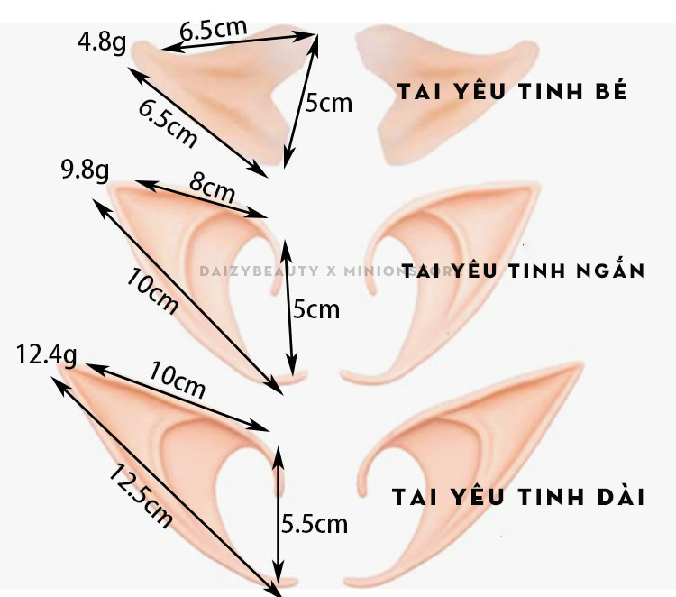 [HÀNG CÓ SẴN] Tai Giả Yêu Tinh Hóa Trang Elf Fairy Cosplay