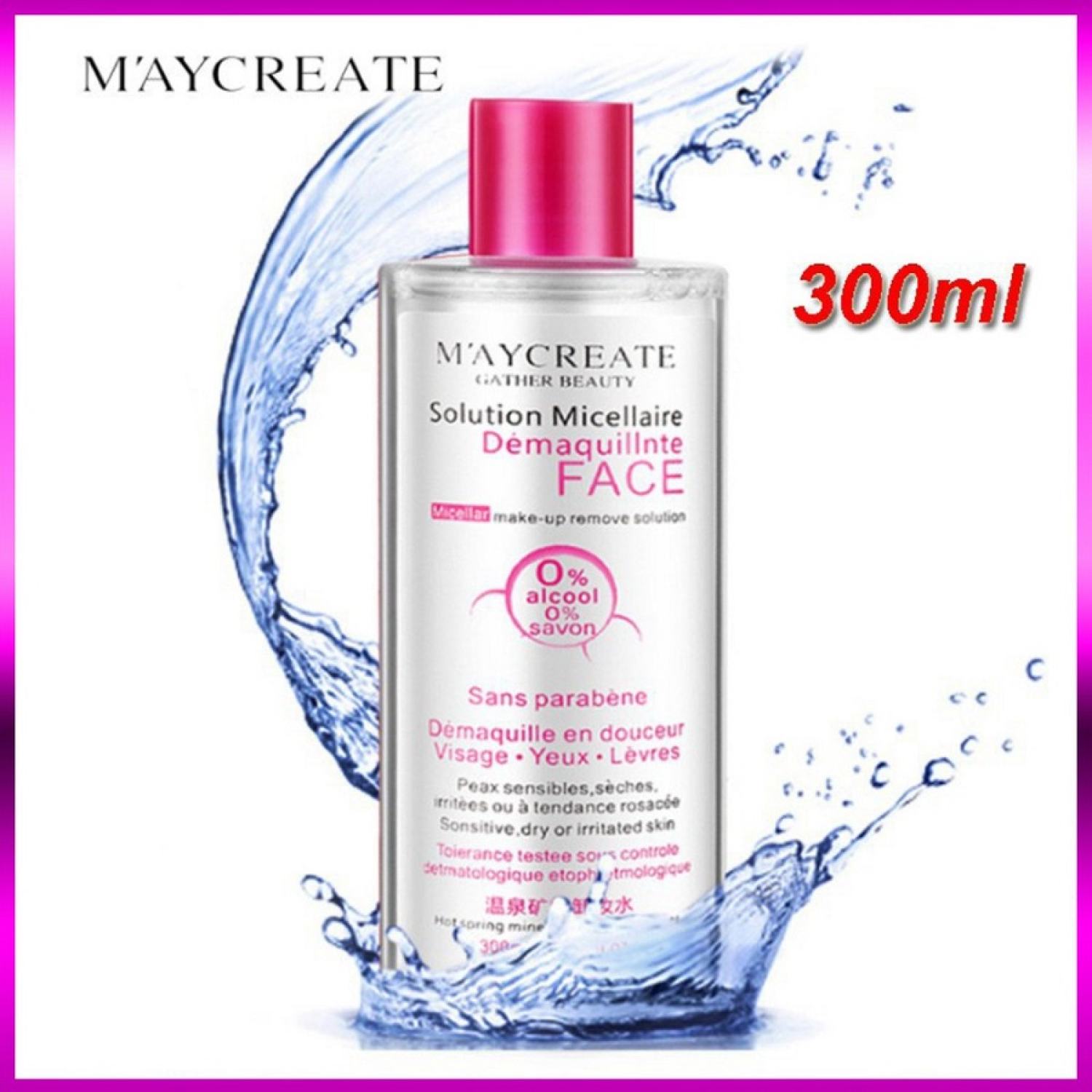 Nước tẩy trang Maycreate Gather Beauty chai nắp hồng 300ml