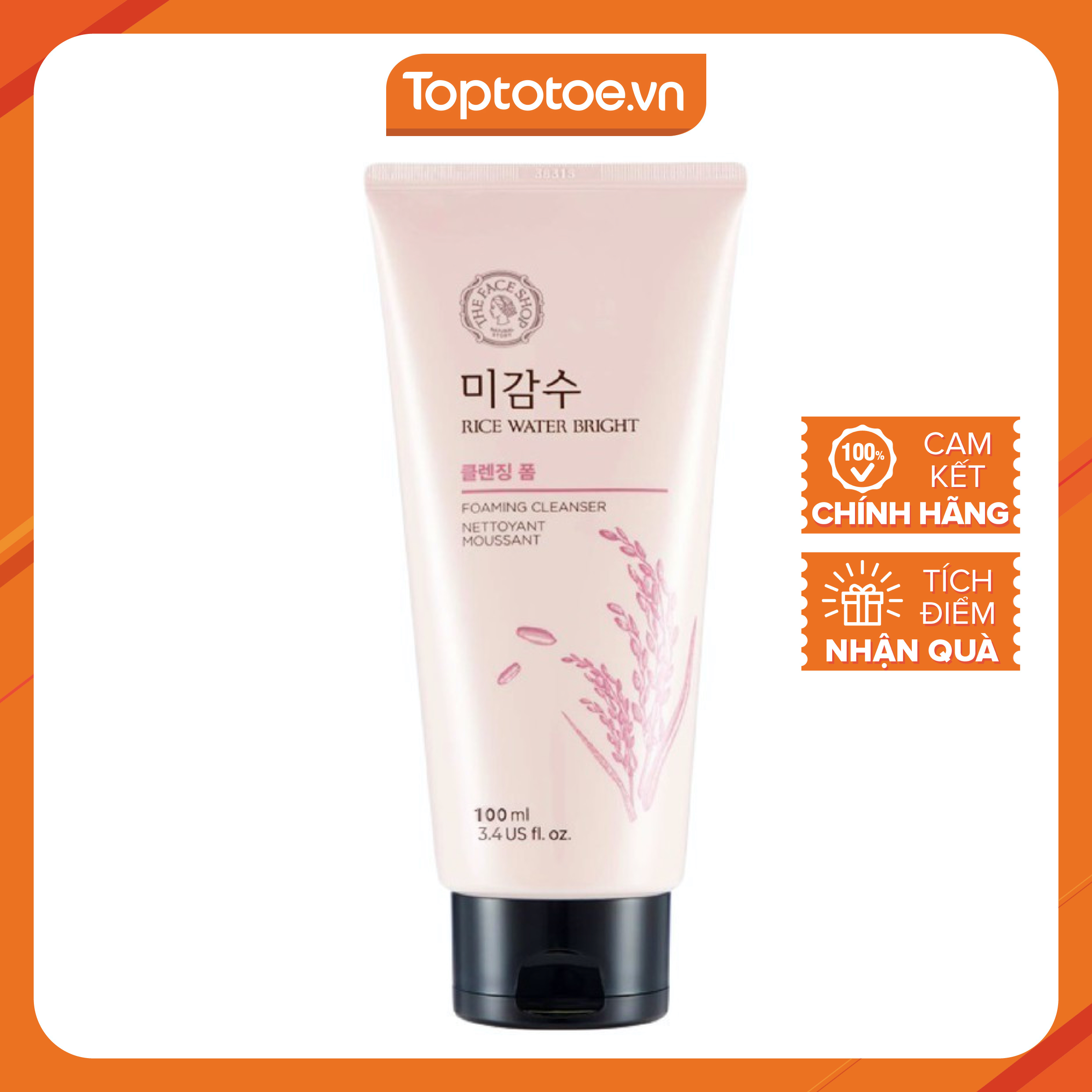 Sữa Rửa Mặt Gạo Làm Sáng Da TheFaceShop Rice Water Bright Cleansing Foam