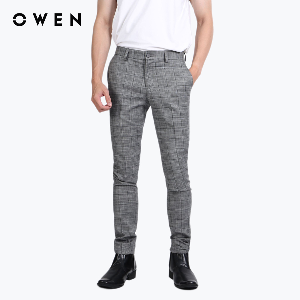 [SIZE 29] OWEN - Quần tây QD23446 Trendy Ghi melange nâu