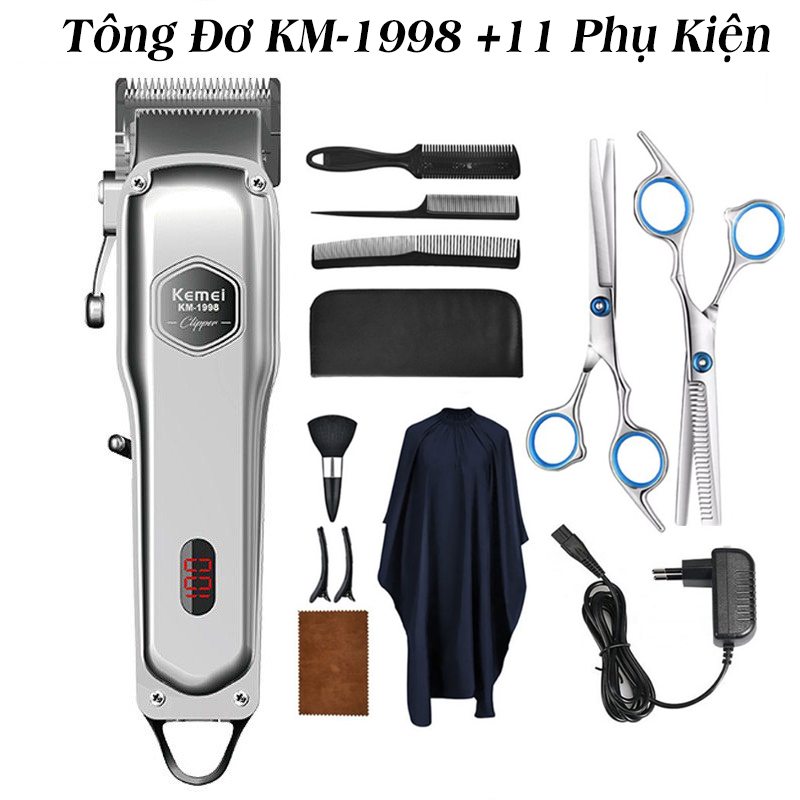 Tông đơ cắt tóc gia đình chuyên nghiệp Kemei 1987 tăng đơ hớt tóc máy cắt tóc salon cao cấp kiểu dán