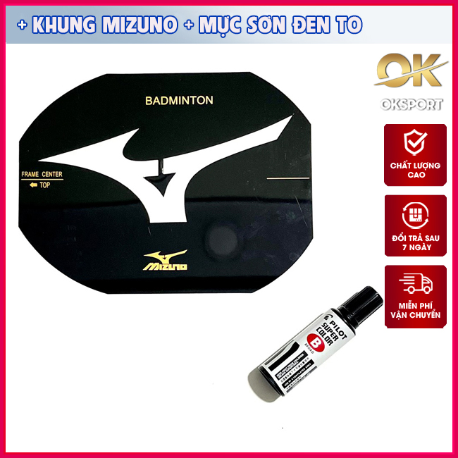 Khung sơn logo vợt cầu lông Yonex Lining Victor Mizuno Kumpoo VS và mực sơn