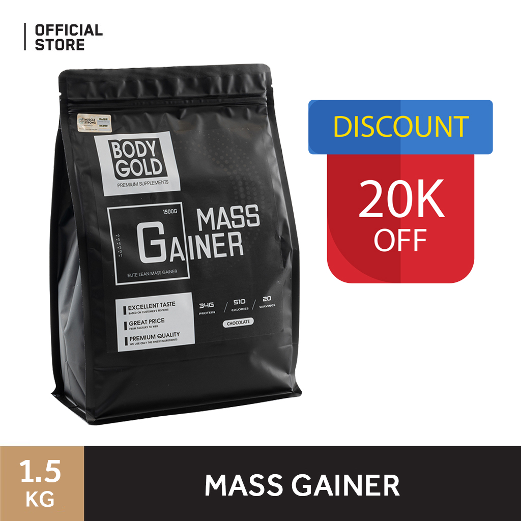 Super Mass Gainer Body Gold - Sữa Tăng Cân Tăng Cơ túi 1.5Kg + Tặng bình lắc