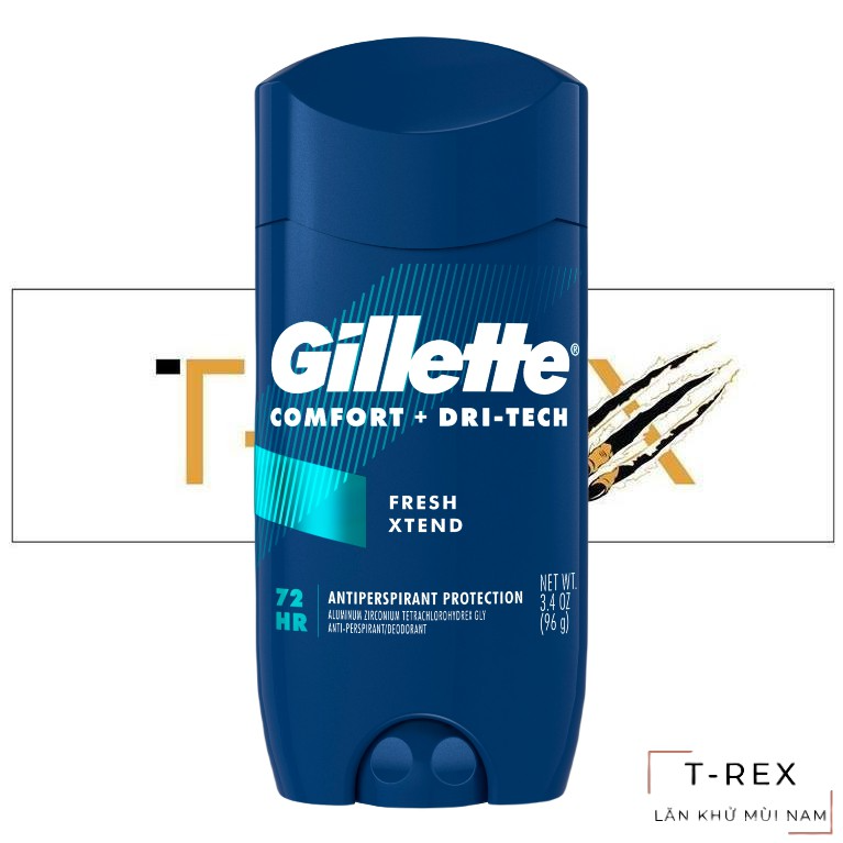 Lăn Khử Mùi Gillette Comfort + Dri - Tech Fresh Xtend 96Gr (Sáp Trắng)