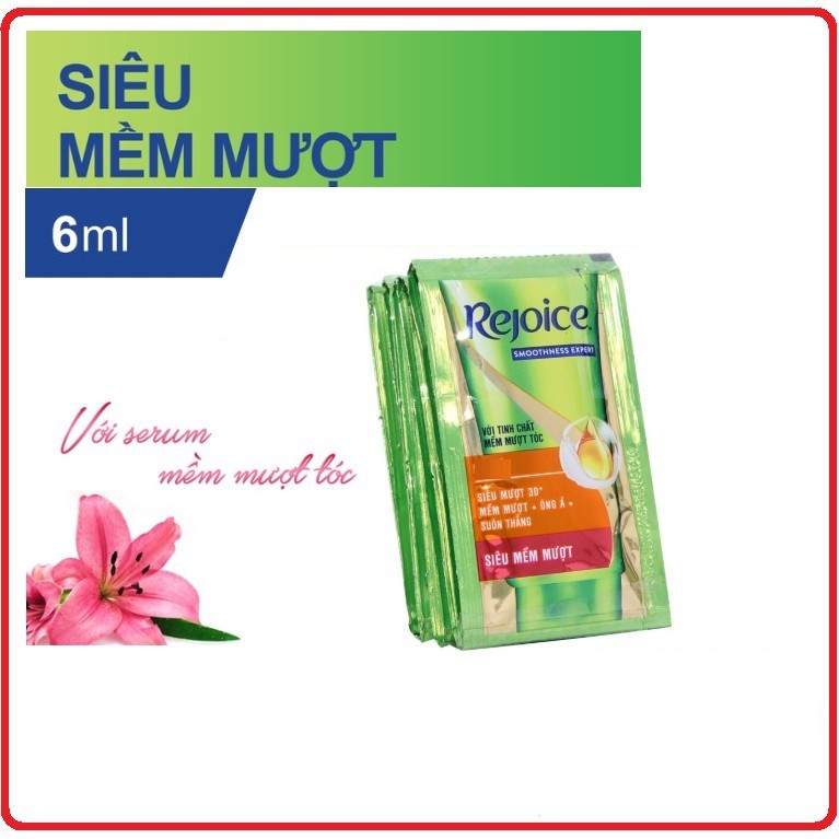 [HCM]Rejoice siêu mượt dây 6ml x 12 gói (dầu xả) cam kết hàng đúng mô tả chất lượng đảm bảo an toàn đến sức khỏe người sử dụng