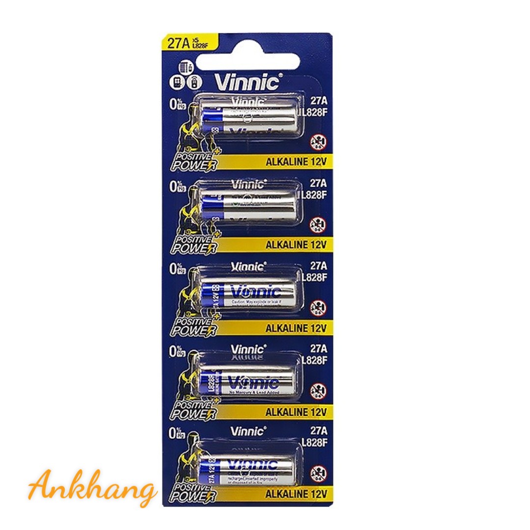Pin 27A / A27 VINNIC Alkaline 12V dùng cho chuông cửa cửa cuốn remote xe hơi