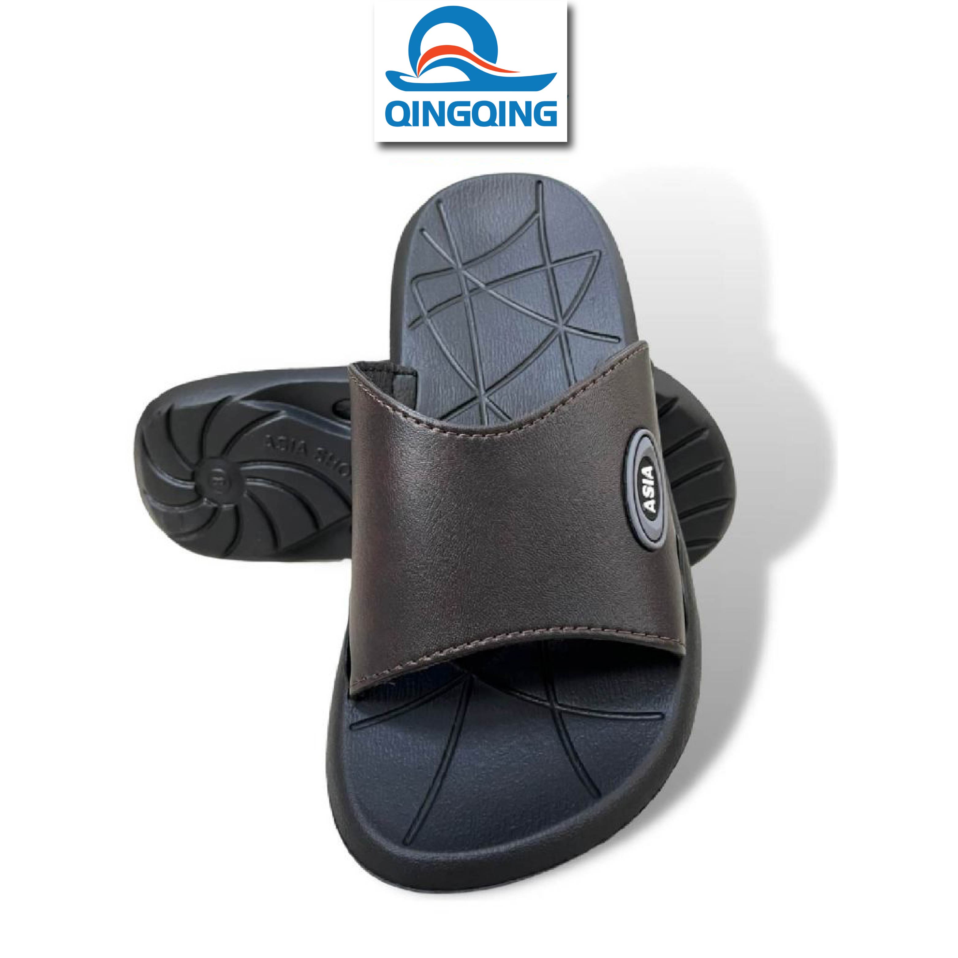 Dép da nam ASIA quai ngang giả da cao cấp- Hàng chính hãng- DME064