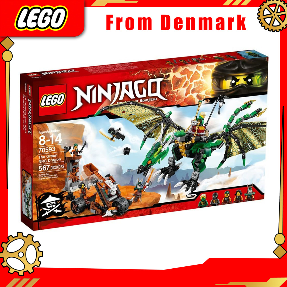 【From Denmark】LEGO Ninjago 70593 Green NRG Dragon Block Set (567 pieces) guaranteed From Denmark
