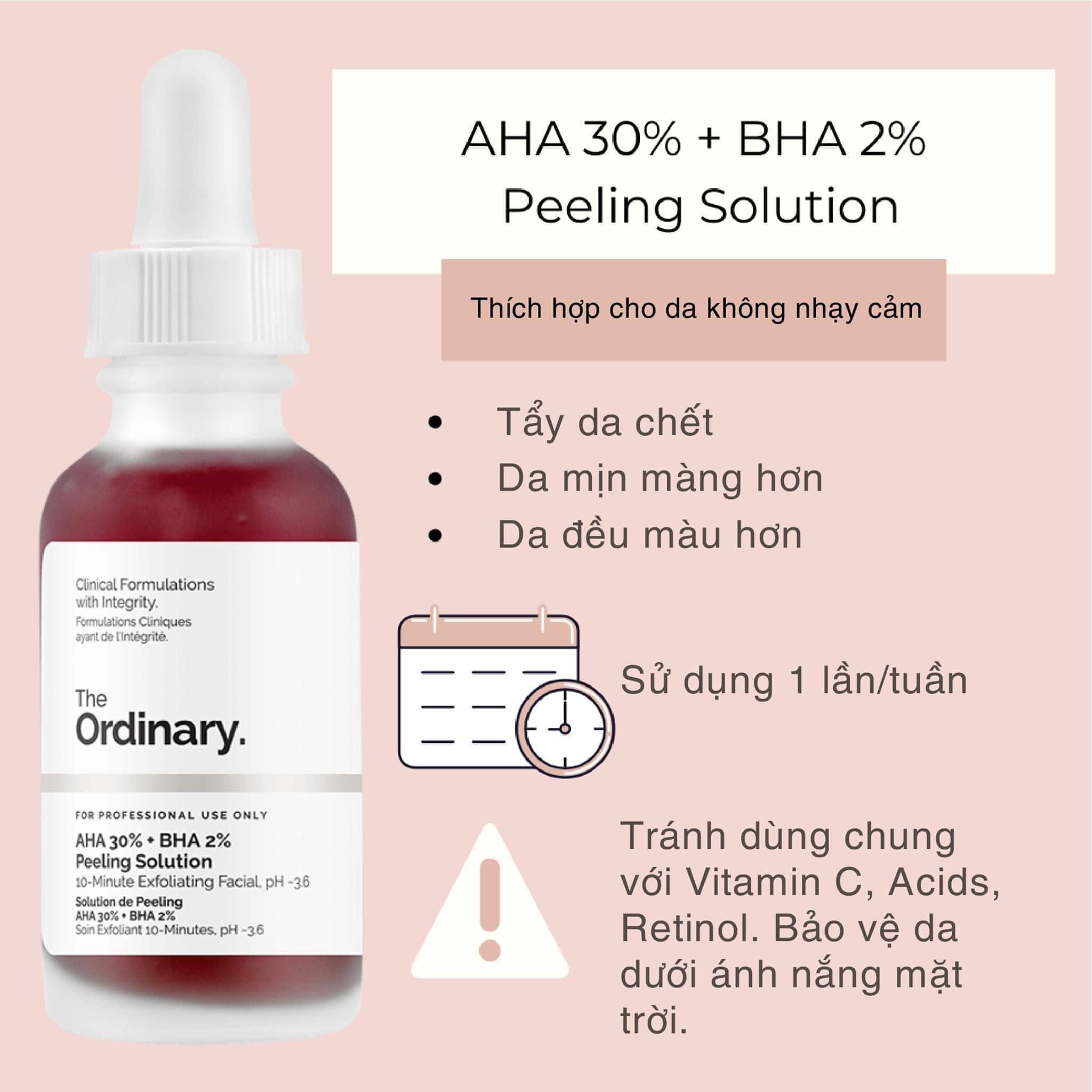 Tinh Chất Tẩy Da Chết The Ordinary Aha 30% + Bha 2% Peeling Solution