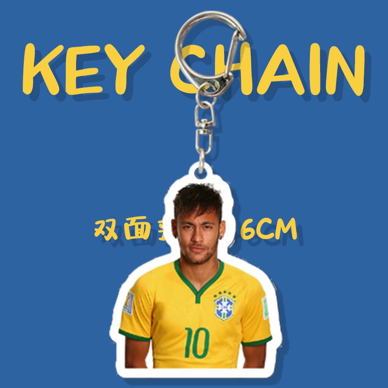 Móc khóa cầu thủ Ronaldo - Messi - Neymar quà tặng bạn bè