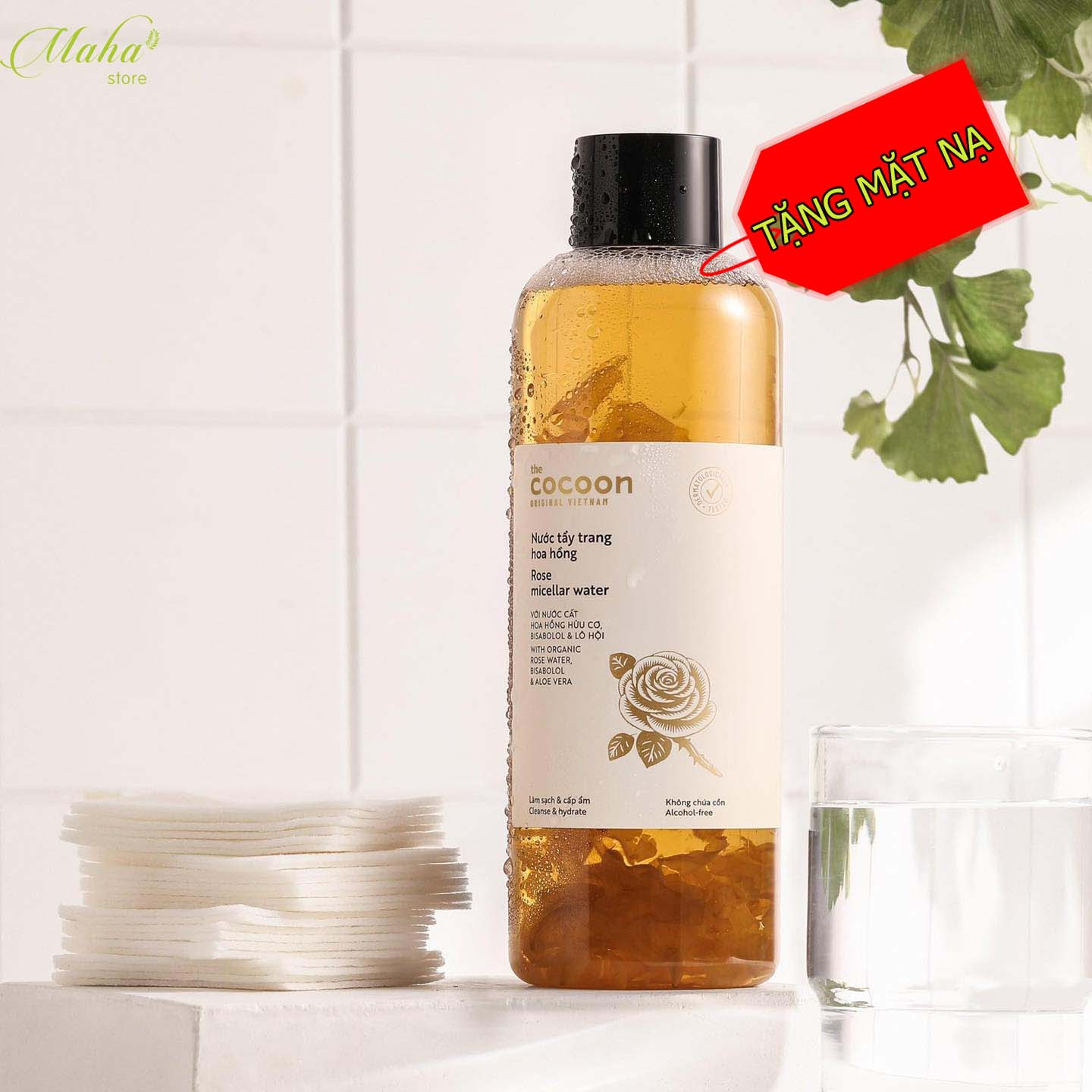 [Tặng Mặt Nạ] Nước Tẩy Trang Hoa Hồng Cocoon Với Cánh Hoa Hồng Thật 500Ml