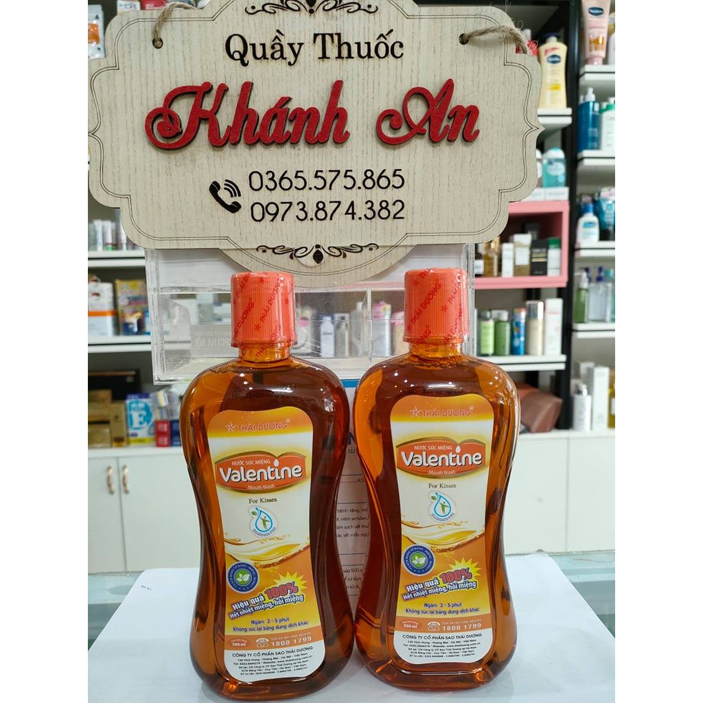 NƯỚC SÚC MIỆNG VALENTINE THÁI DƯƠNG CHAI 500ML- CÒN HÀNG CHÍNH HÃNG