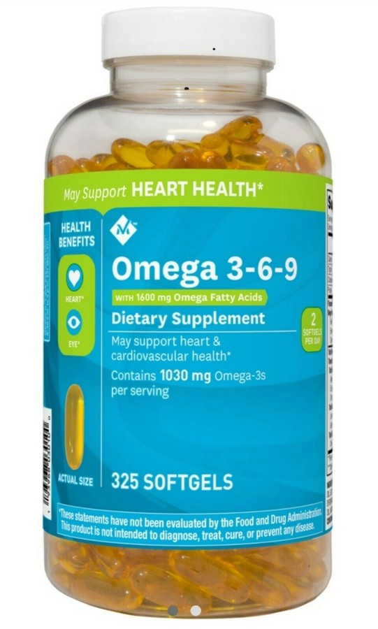 Viên uống dầu cá Omega 3-6-9 Members Mark Suppots Heart Health 325 viên của Mỹ