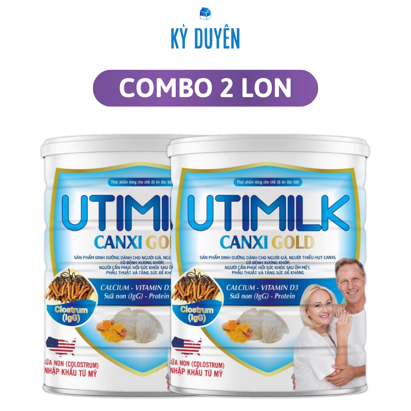 Sữa Canxi Gold Ultimilk - VIETNAM24H -  Canxi cao tổ yến đông trùng hạ thảo nghệ Nano Curcumin lon 900g