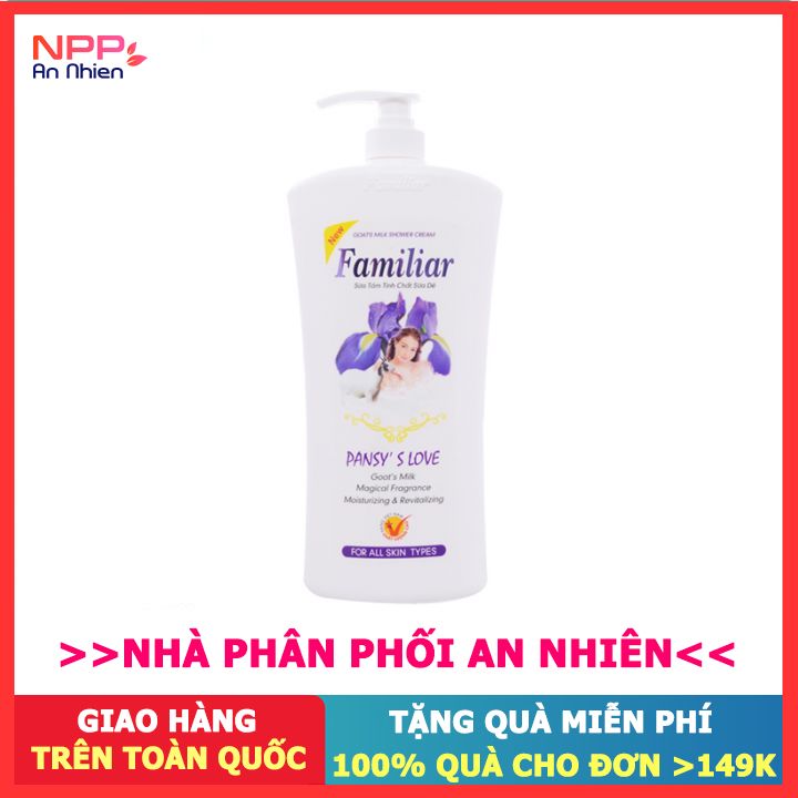 Sữa Tắm Tinh Chất Sữa Dê Familiar Hương Pansys Love 1.2 Lít - Npp An Nhiên