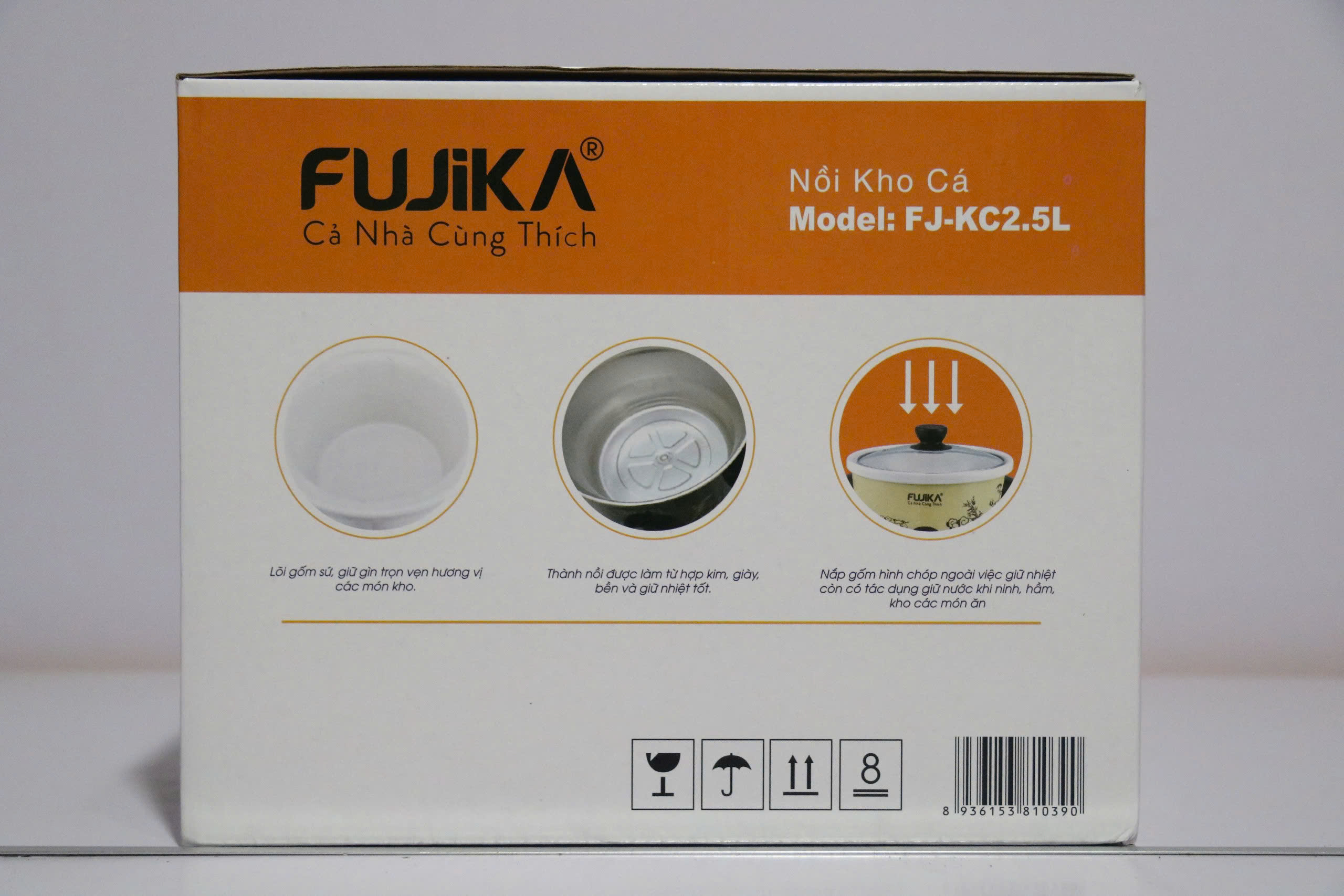 Nồi nấu cháo mini cho bé kho cá nồi hầm cháo chậm FUJIKA FJ-KC1.5L - FJ-KC2.5L