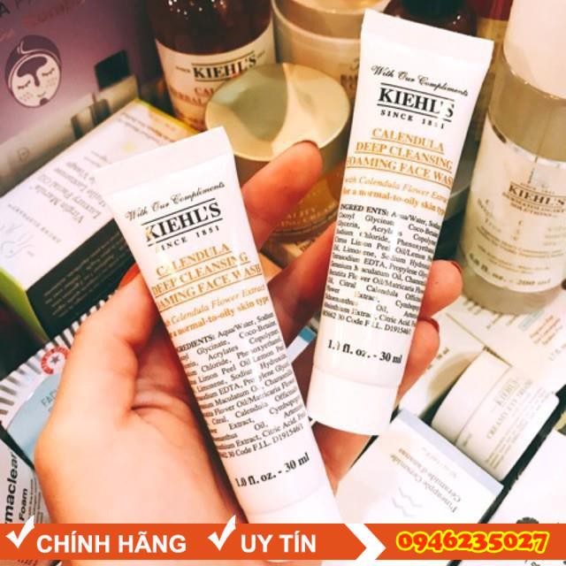 Sữa rửa mặt hoa cúc Kiehls Calendula Deep Cleansing Foaming Face Wash 30ml