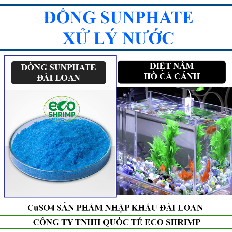 CuSO4.5H2O - Đồng Sunphat - Copper Sulfate - Phèn Xanh Trị Nấm - Cắt Rong Tảo Xử Lý Nước