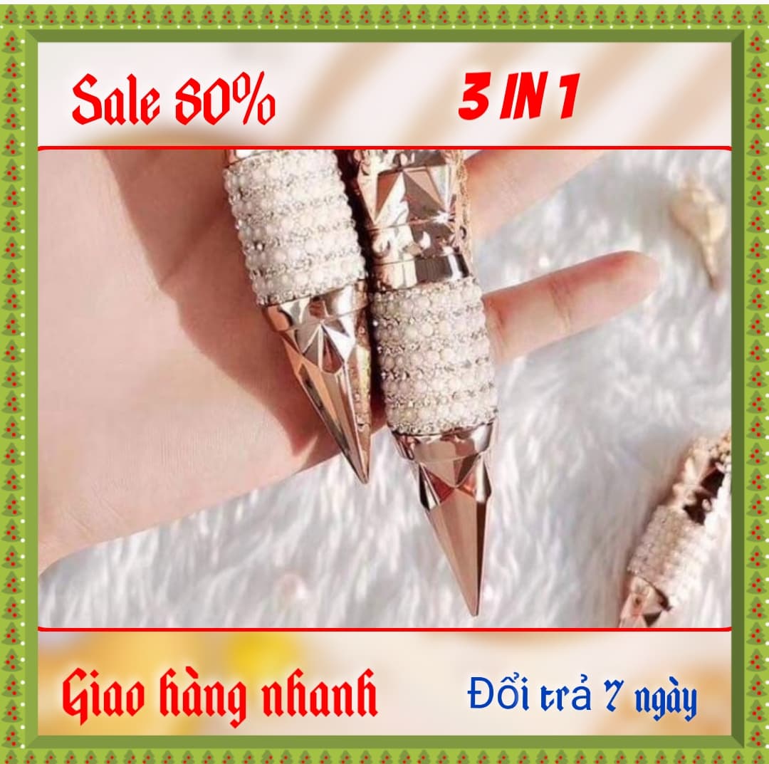 Son 3 màu Kim Cương AGAG dưỡng ẩm siêu lì (Hạt Đá )