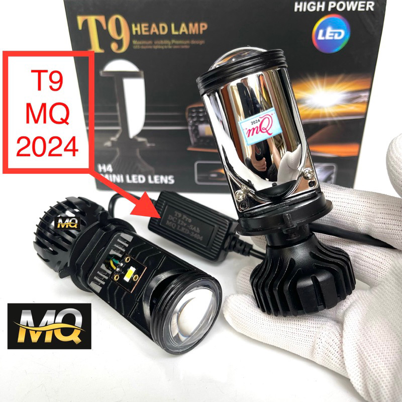 Đèn Pha Led Bi Cầu T9 Pro mQ - LED H4 Bản 2024 ( Ko Lắp Điện Máy ) M01B.