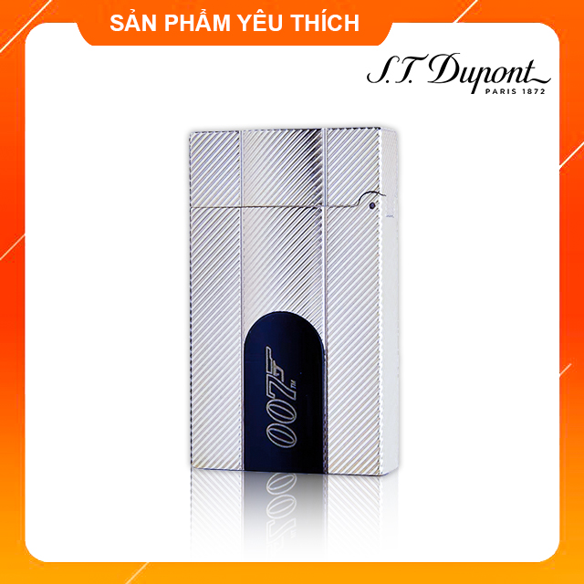 Bật Lửa Hộp Quẹt Dupont D202T Họa Tiết Kẻ Chéo Khắc Chữ 007 Cực Chất - Dùng Ga Đá Cao 