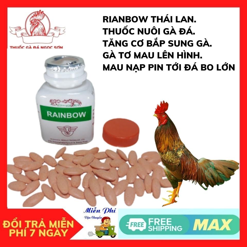 RAINBOW Viên Nuôi  Gà Chọi 1 lọ 100 viên Dùng Cho Gà Tơ Gà Lên Bội Gà Tre Gà Nòi Nuôi Gà Nhanh Lớn K