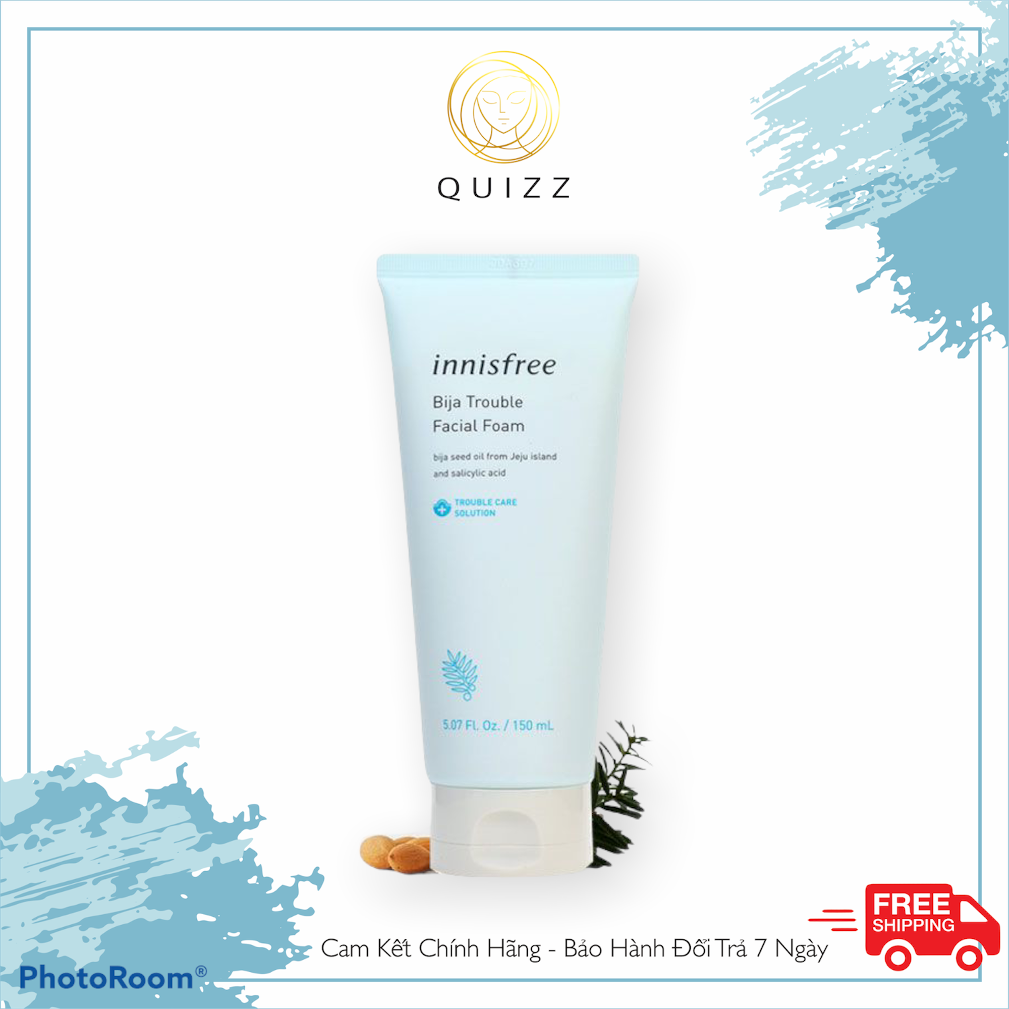 Sữa Rửa Mặt Innisfree Bija Trouble Facial Foam_Quizz Cosmetics