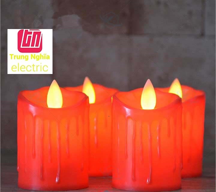 COMBO 2 NẾN Điện TửĐèn Cầy Điện Tử Nến Điện Tử SỬ DỤNG PIN Cao 9cm đường kính 5cm TẶNG PIN