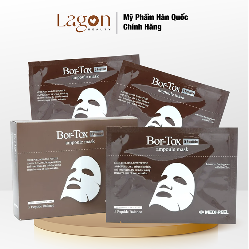 Mặt Nạ Dưỡng Da Medipeel Bortox Peptide Ampoule Mask Chống Lão Hoá Nâng Cơ Hàn Quốc Hộp 10 Mask
