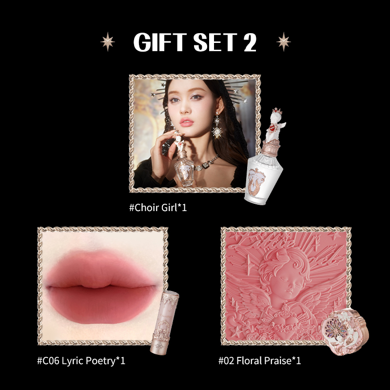 Flower Knows Little Angel Collection Makeup Gift Set Include Lipstick Perfume Blush and more