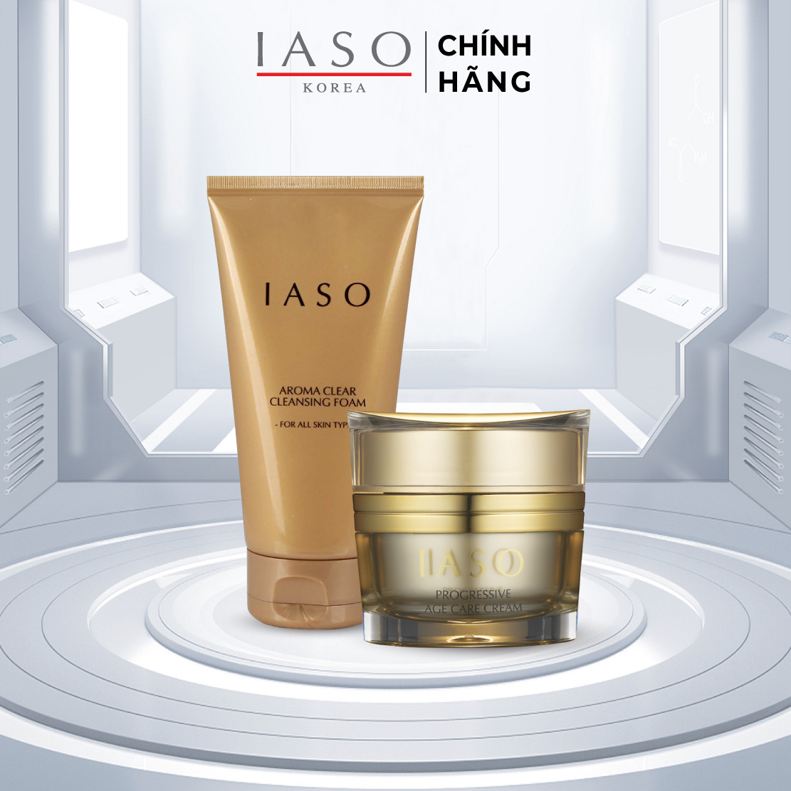 Combo I01 + I20 (Aroma Clear Cleansing Foam + Progressive Age Care Cream) - IASO