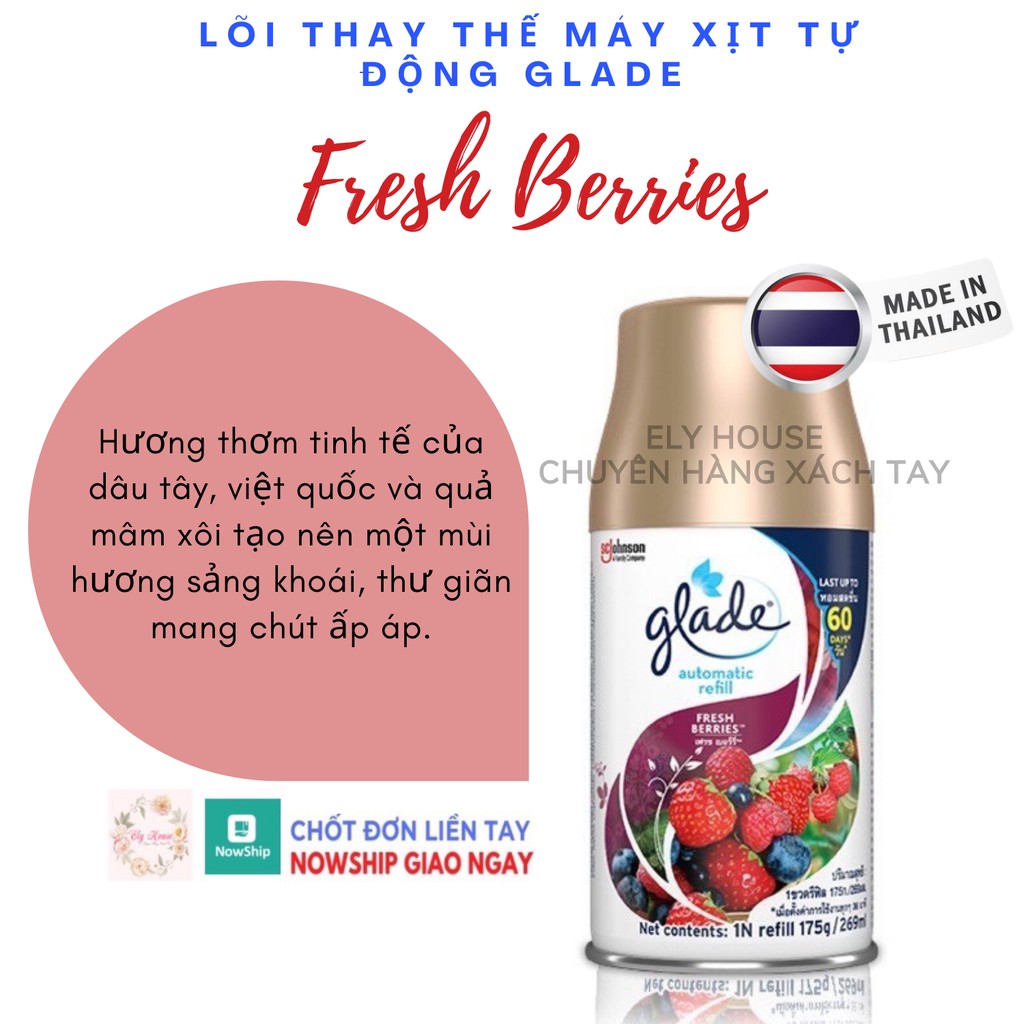 [HCM]Lõi thay thế máy xịt tự động Glade FRESH BERRIES