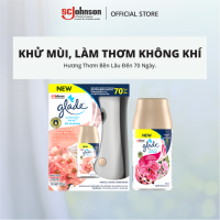GLADE Combo Máy Xịt Hương hoa Anh Đào và hoa Súng + Lõi Xịt tự động 252ml