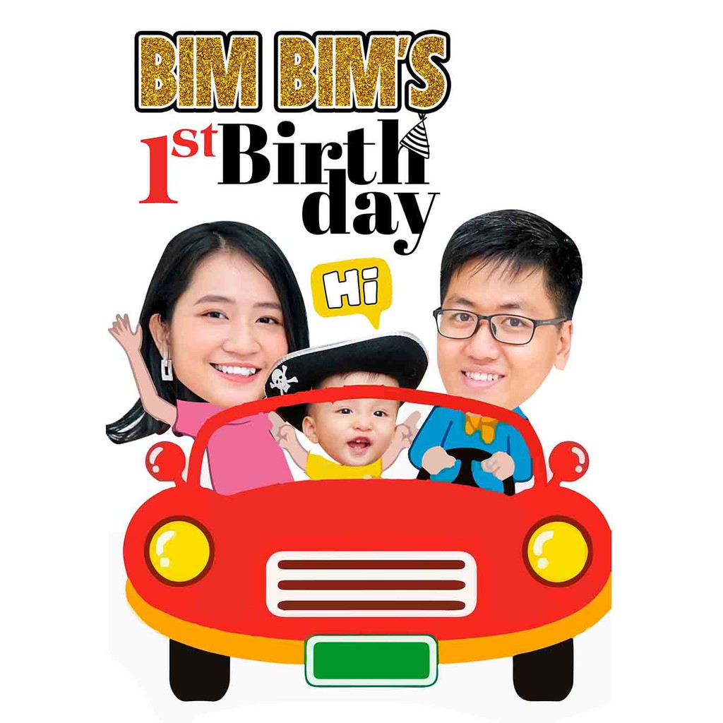 Nhận Đặt gấp Hình CHIBI gia đình chibi đôi chibi couple để bàn trang trí sinh nhật cho bé