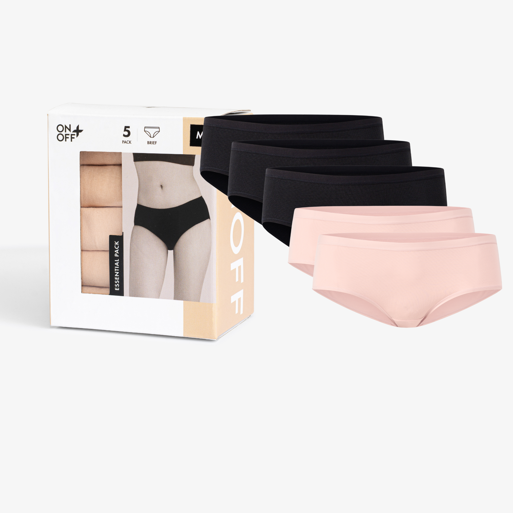 Hộp COMBO 5-3 quần lót nữ brief BAMBOO PLUS+ kháng khuẩn mềm mát ONOFF- 16UQ25A484