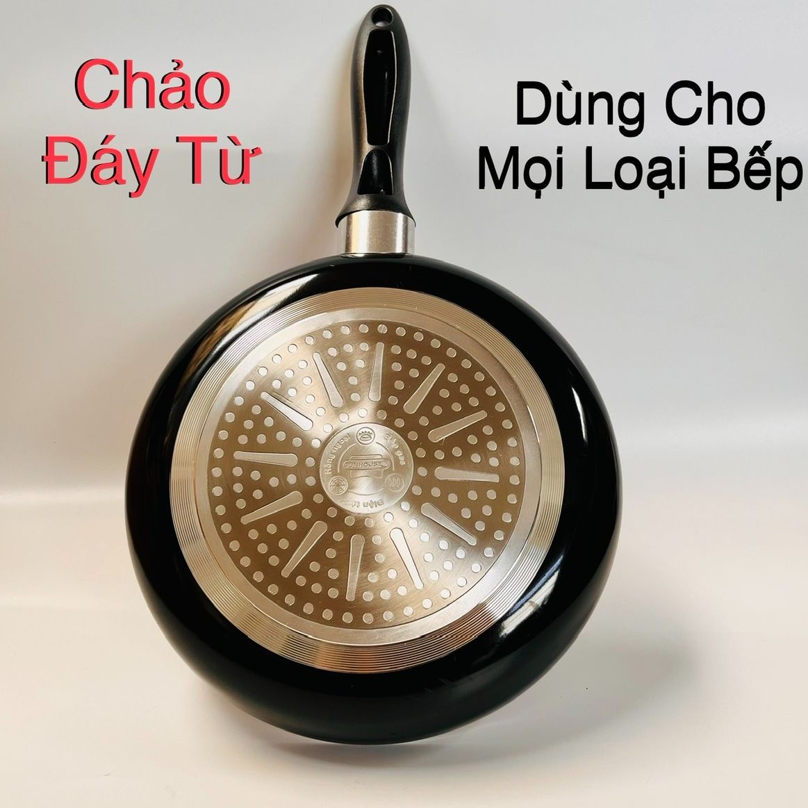 Chảo Chống Dính Vân Đá Cao Cấp SUNHOUSE 16cm 18cm 20cm 26cm 28cm  Nhôm tấm cao cấp nguyên chất dày 2