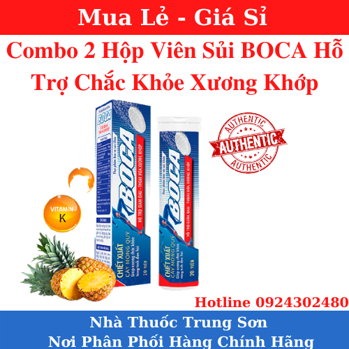 [Hcm][ Combo 2 Hộp] Viên Sủi Boca Chiết Xuất Cây Móng Quỷ Giúp Khớp Xương Chắc Khoẻ Và Vận Động Linh Hoạt (Hộp 20 Viên) - Ts001